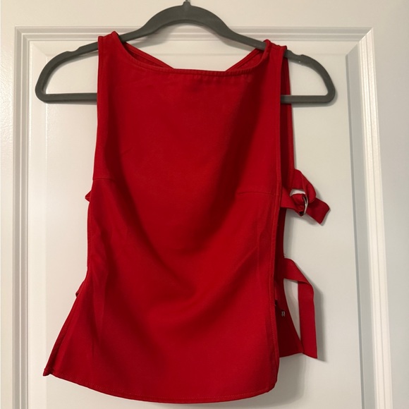 Peppermayo Tops - Peppermayo Red Side-Tie Tank Top